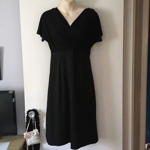MAX MARA Black Sateen Bottom Jersey Upper Dress 42